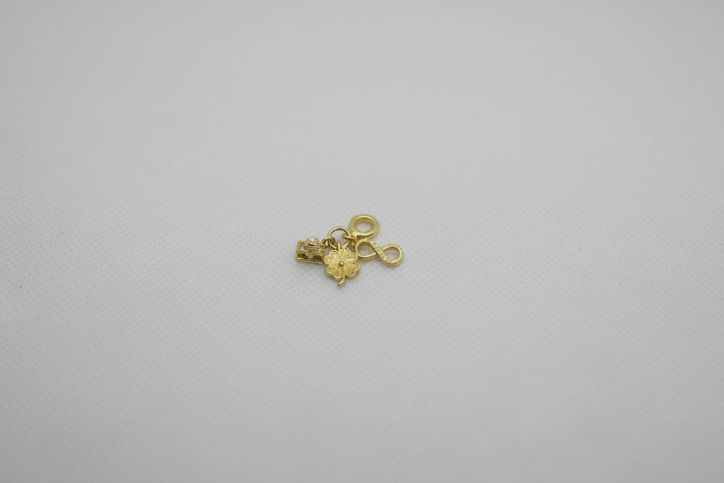 Clover & Camera Charm Set - Gold Clover & Infinity Collection