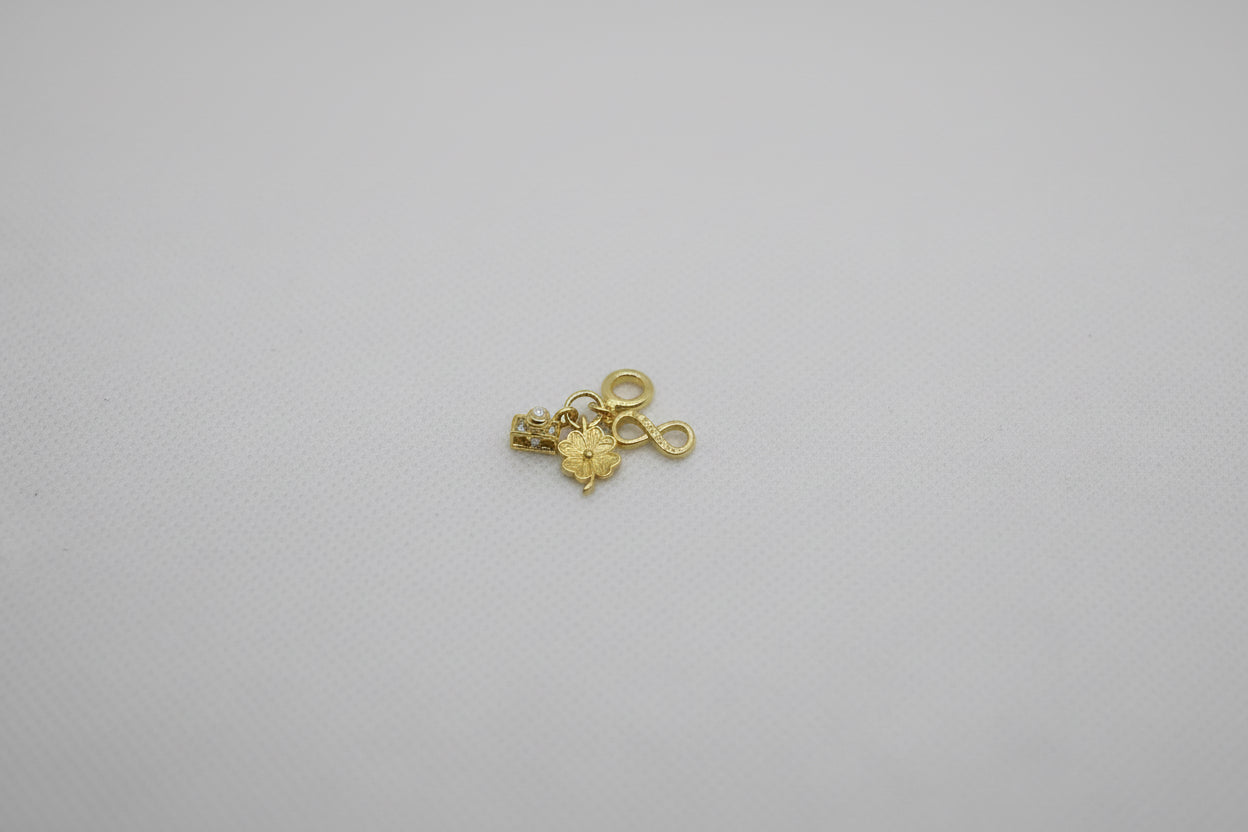 Clover & Camera Charm Set - Gold Clover & Infinity Collection