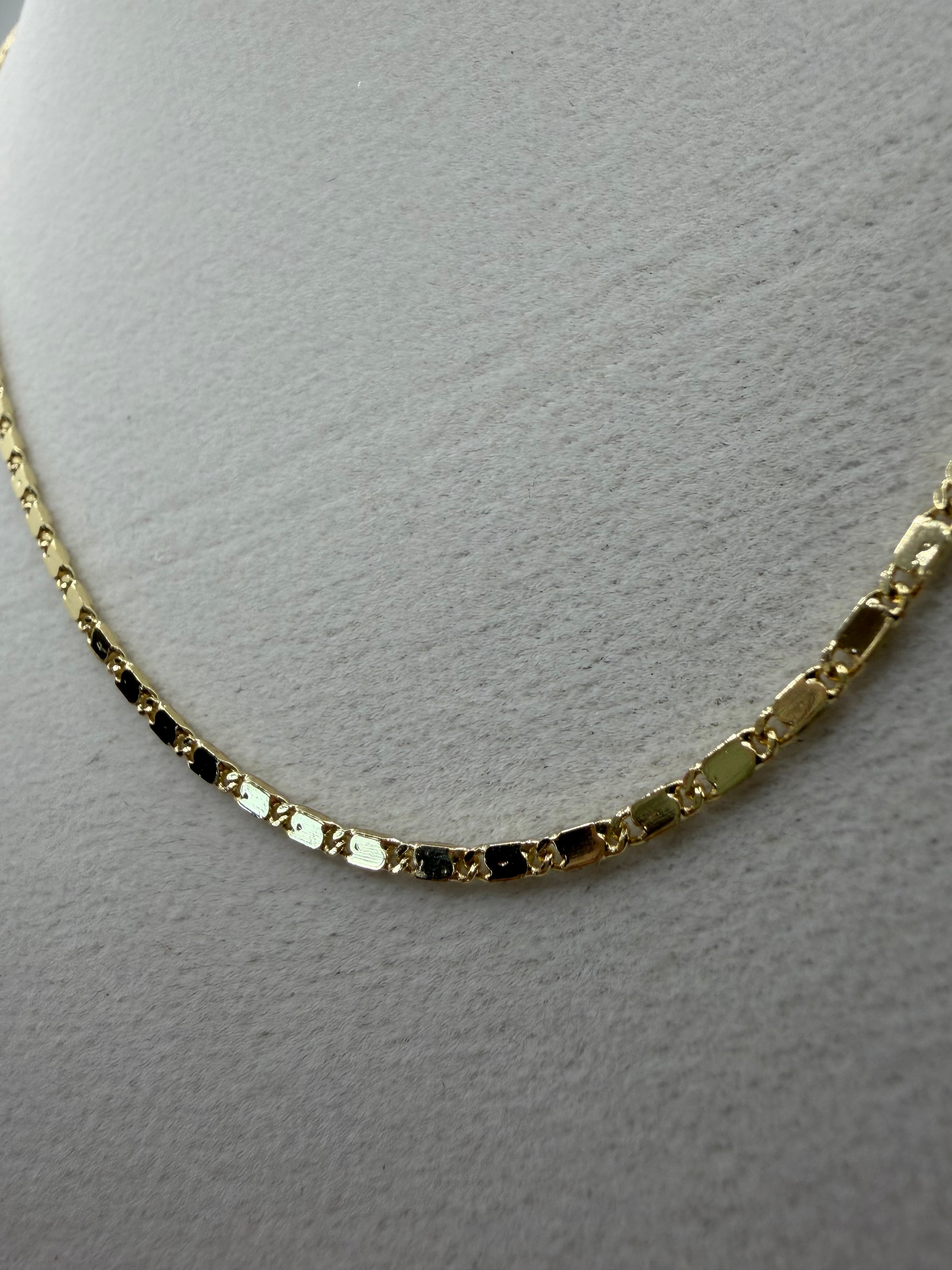 Gold Mirror Link Chain Necklace