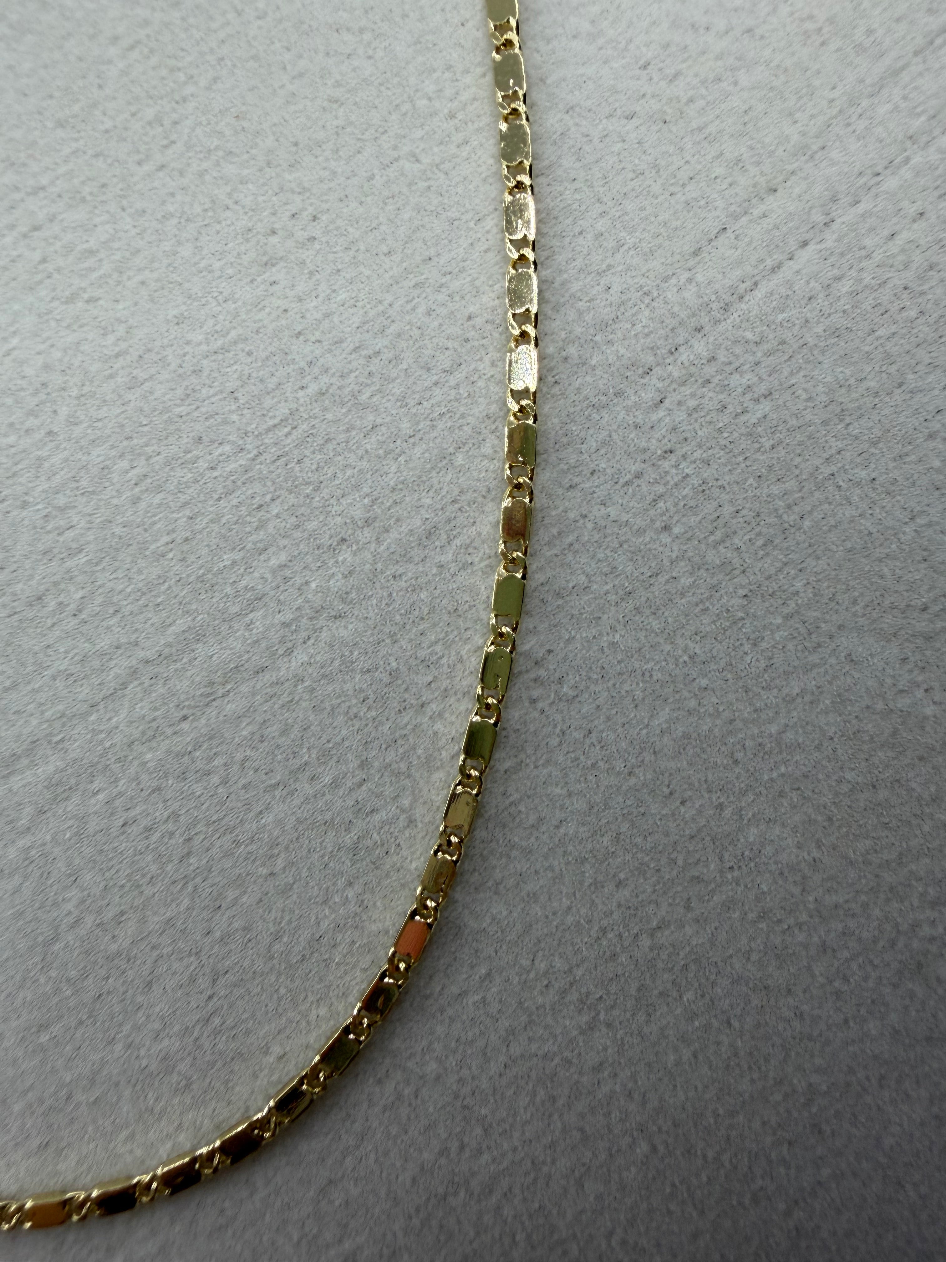 Gold Mirror Link Chain Necklace