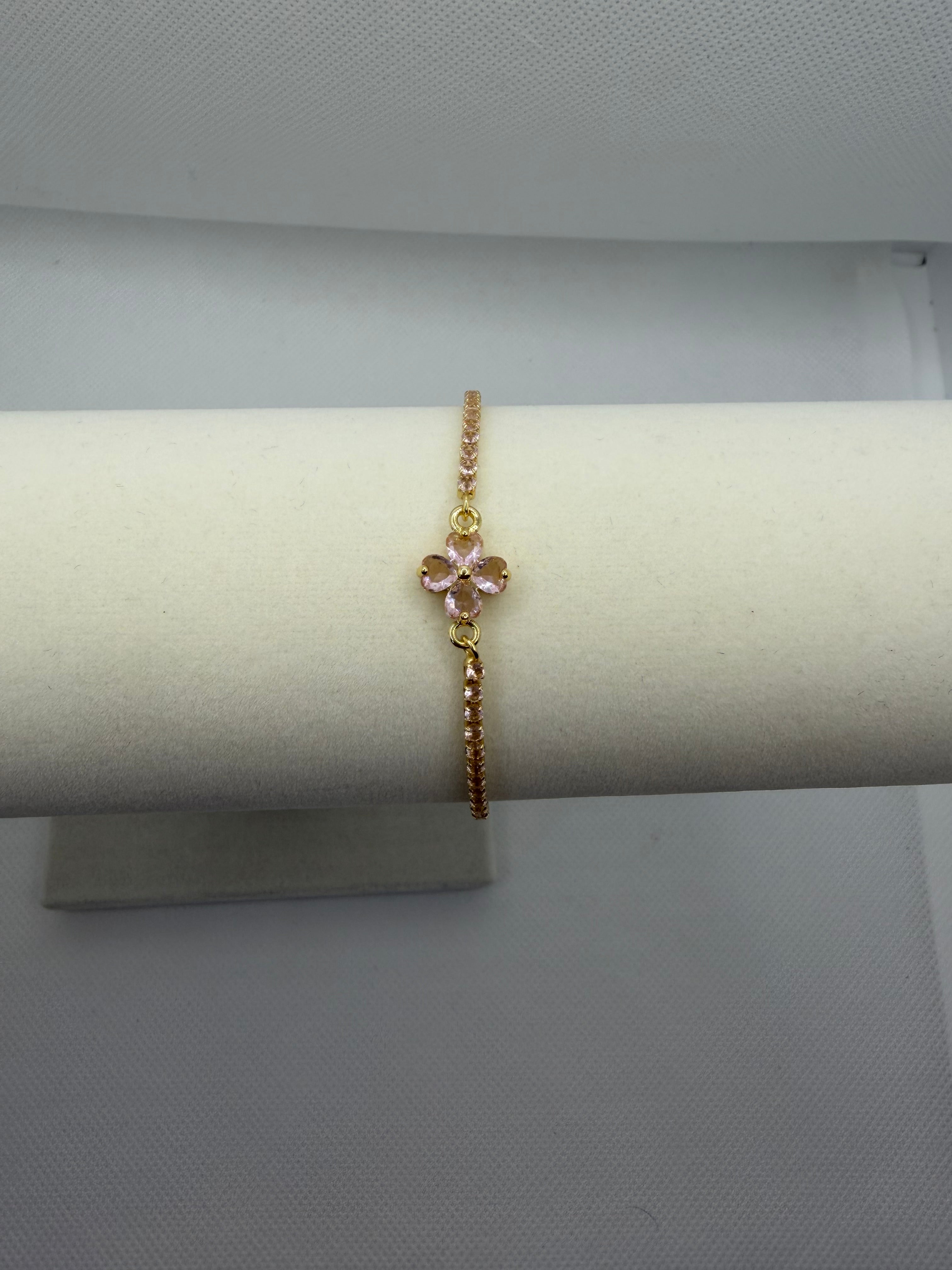 Pink Blossom Tennis Bracelet