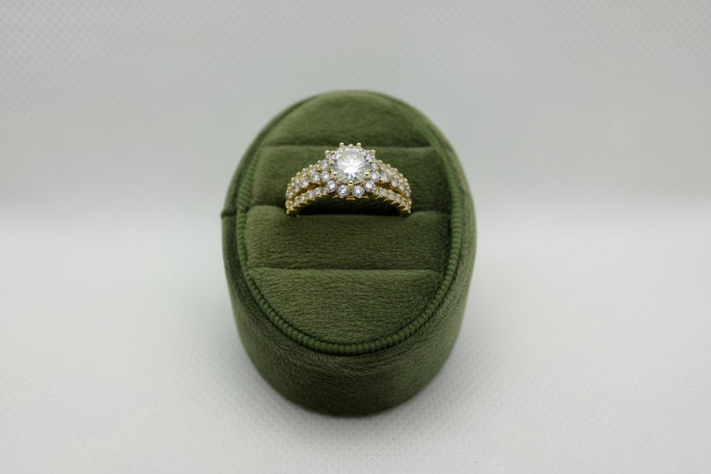 Sunflower Halo Engagement Ring