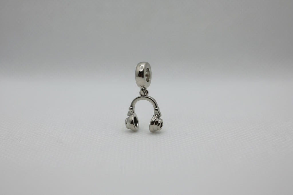 Headphones Charm - Silver Tone Music Lover
