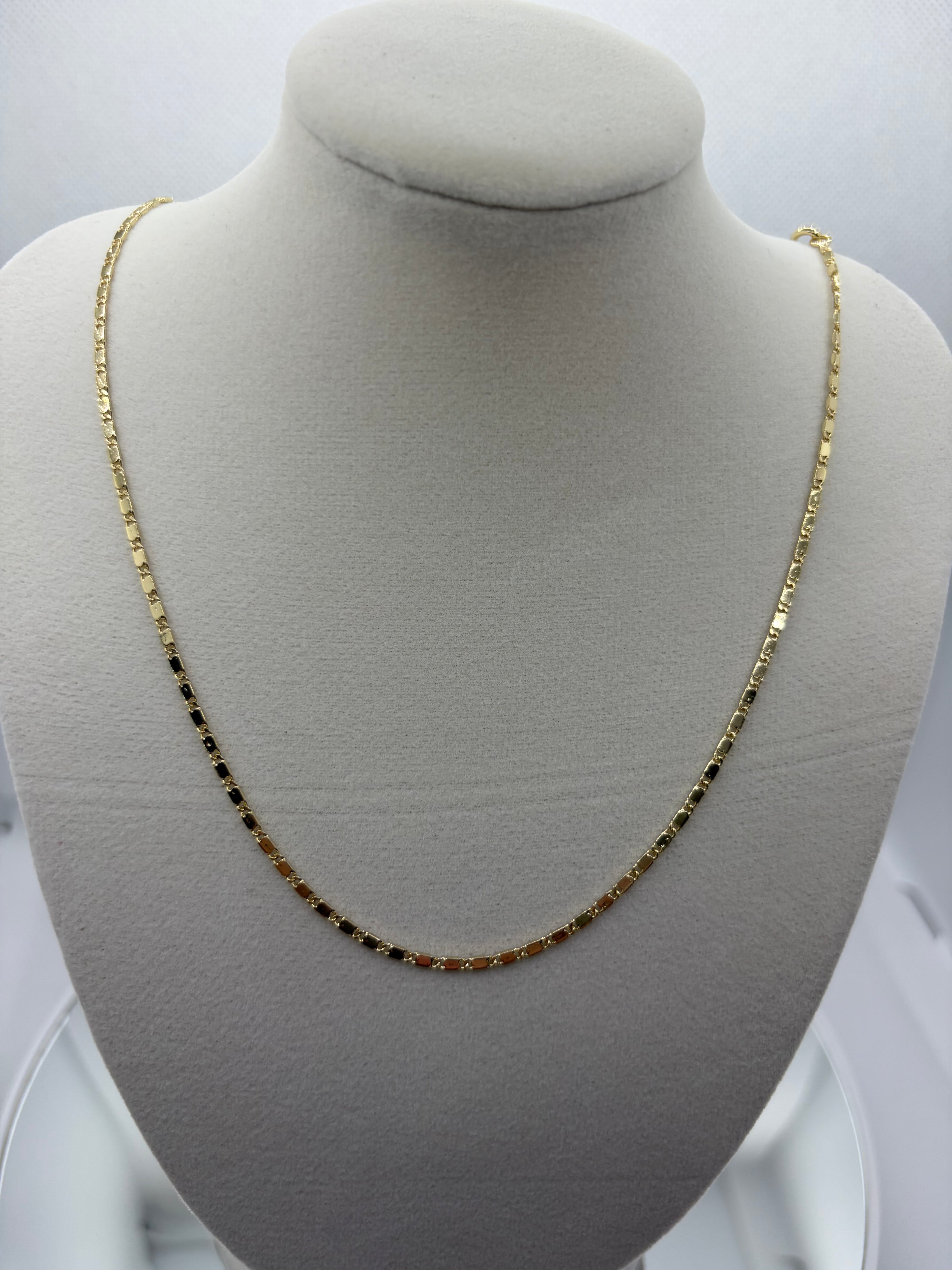 Gold Mirror Link Chain Necklace