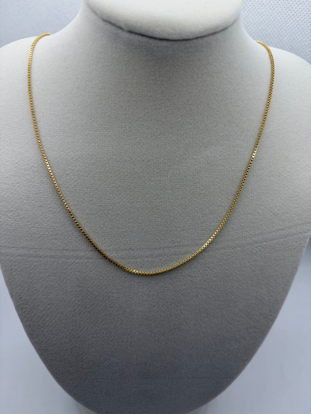 Gold Box Chain Necklace