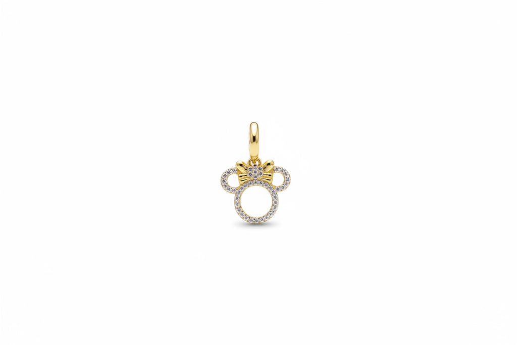 Minnie Mouse Charm - Crystal Bow Design