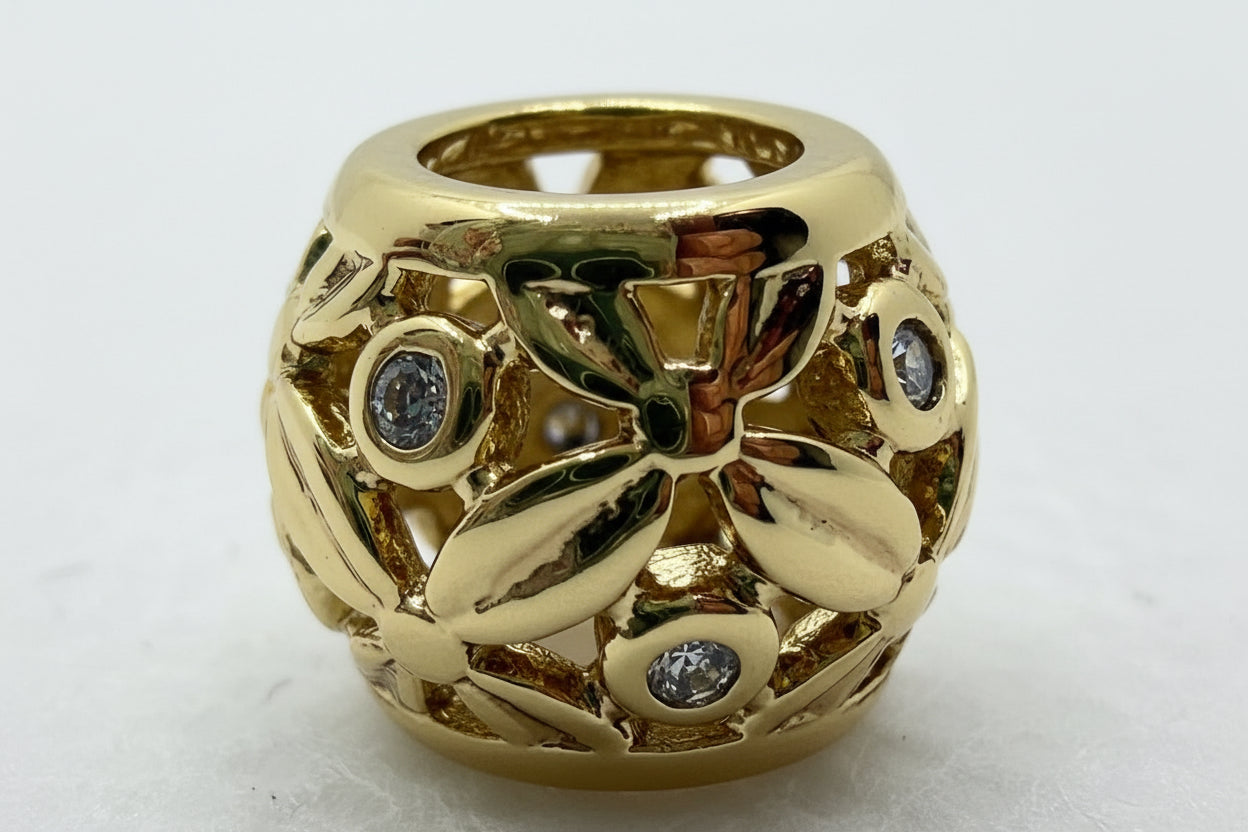 Floral Openwork Separator Bead