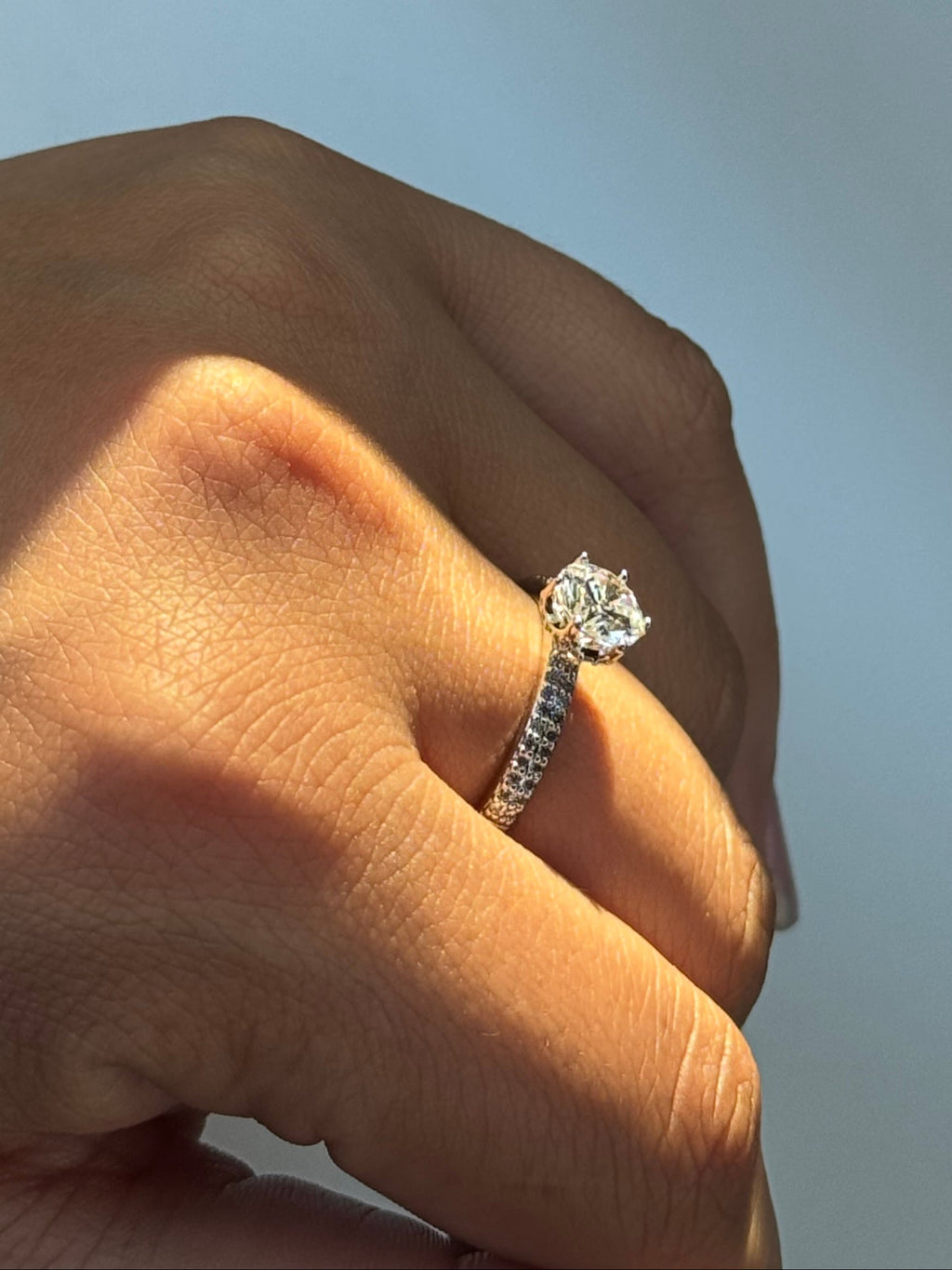 Dazzling Crystal Pavé Silver Ring