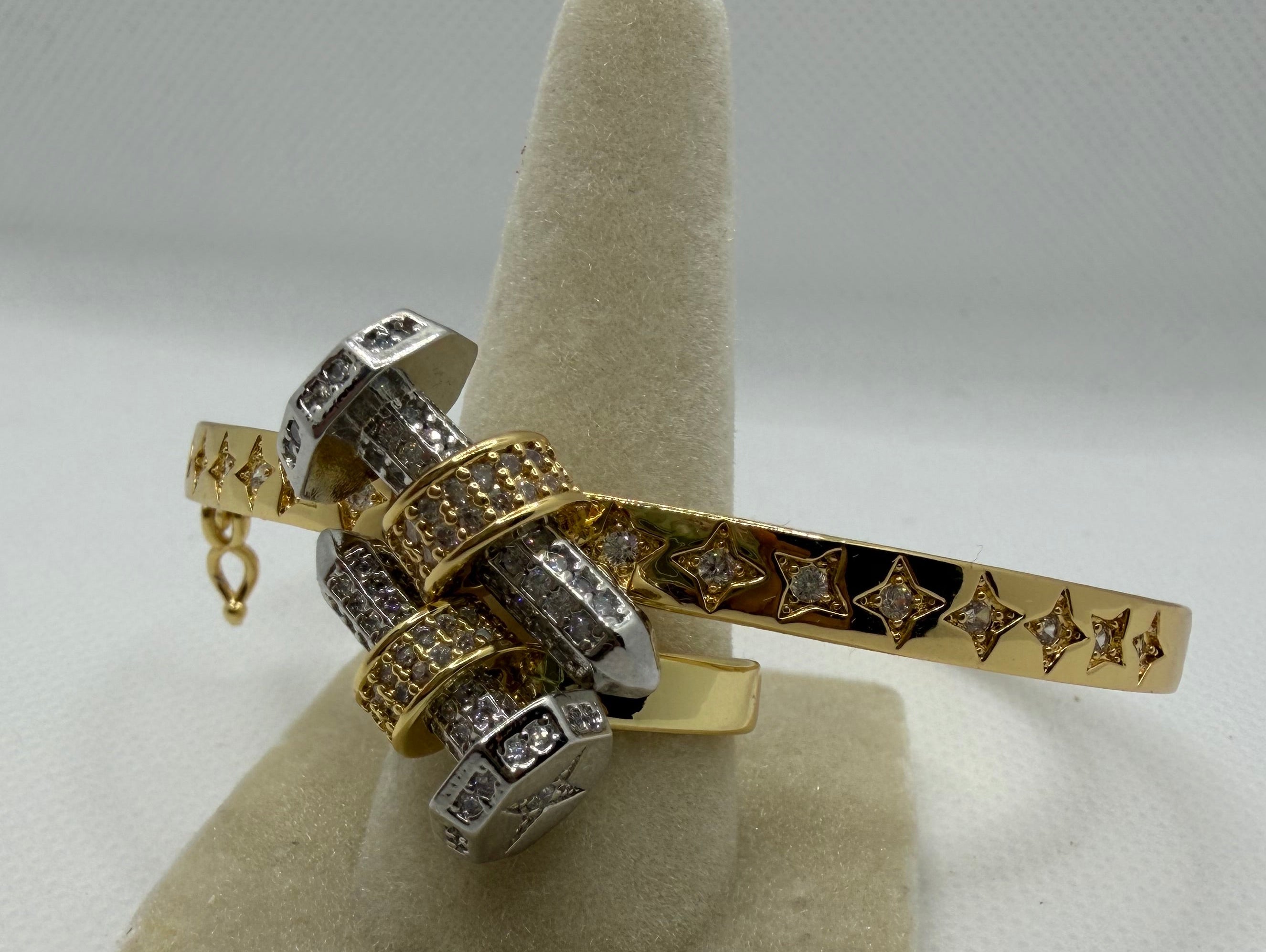Star Bangle & CZ Bolt Ring Set