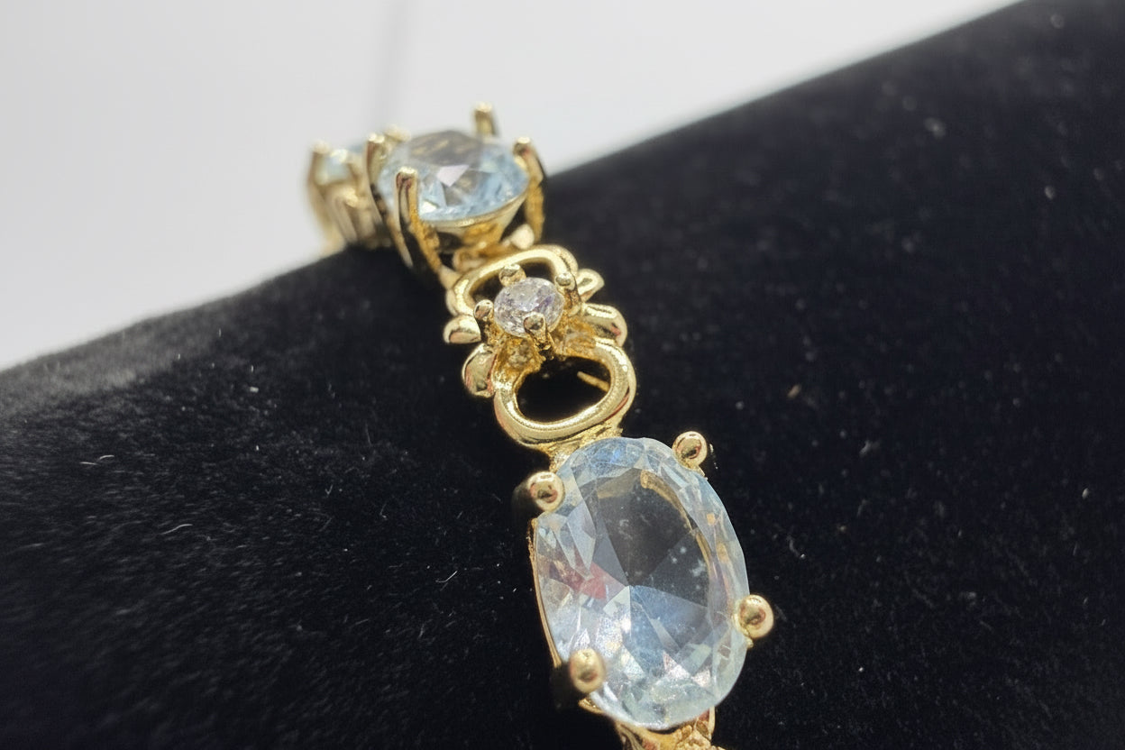 Crystal Oval Link Tennis Bracelet