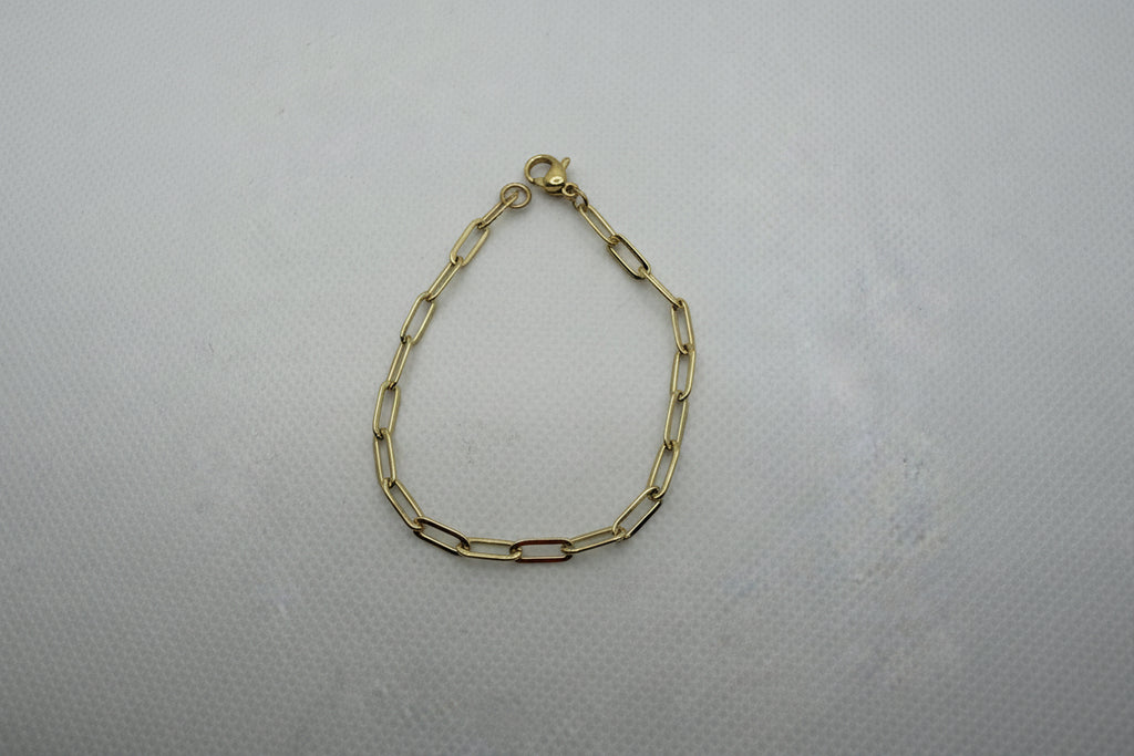 Paper-clip Bracelet - Gold
