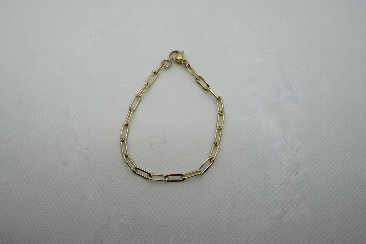 Paper-clip Bracelet - Gold