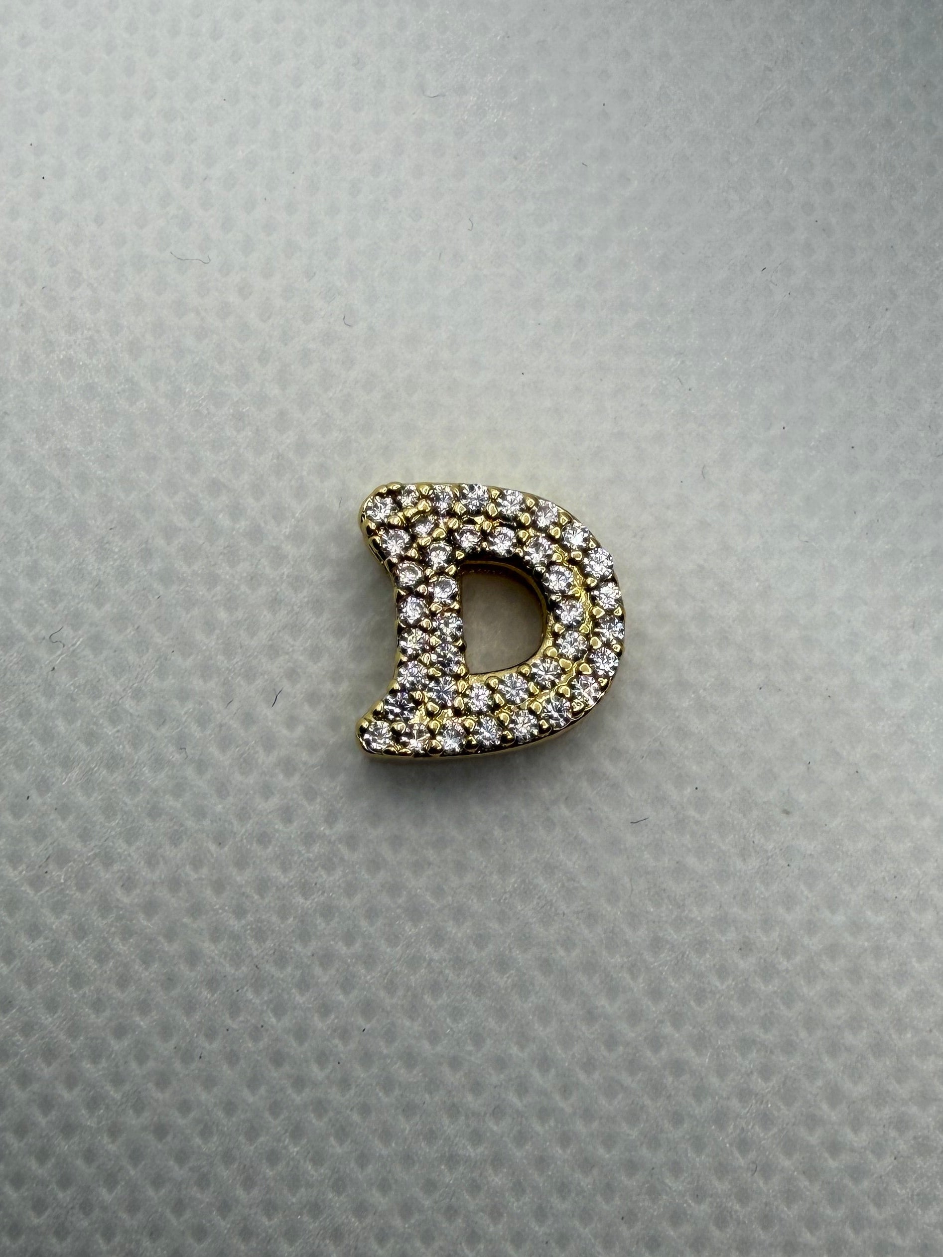 Pavé Letter D Charm & Pendant