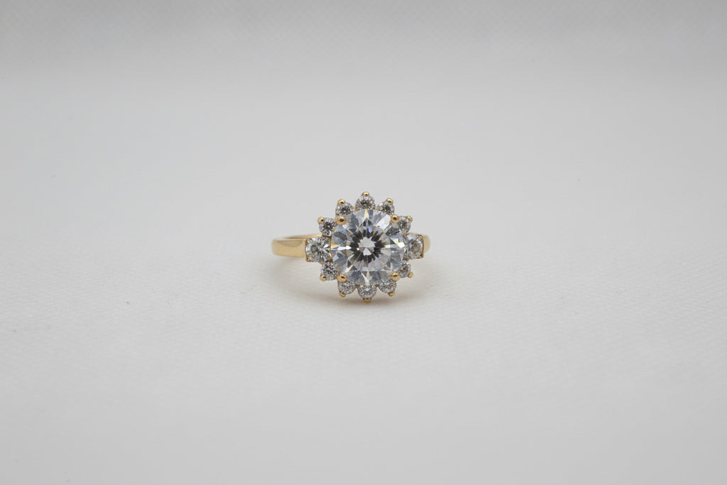 Vintage Halo Engagement Ring