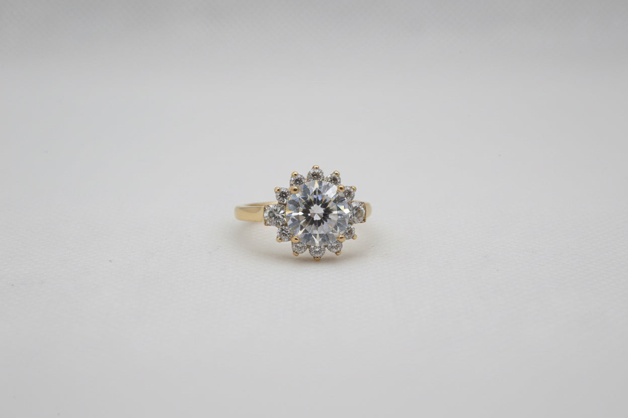 Vintage Halo Engagement Ring