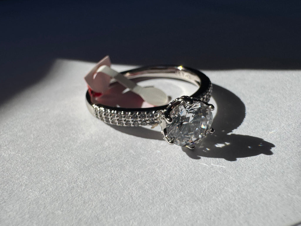 Dazzling Crystal Pavé Silver Ring