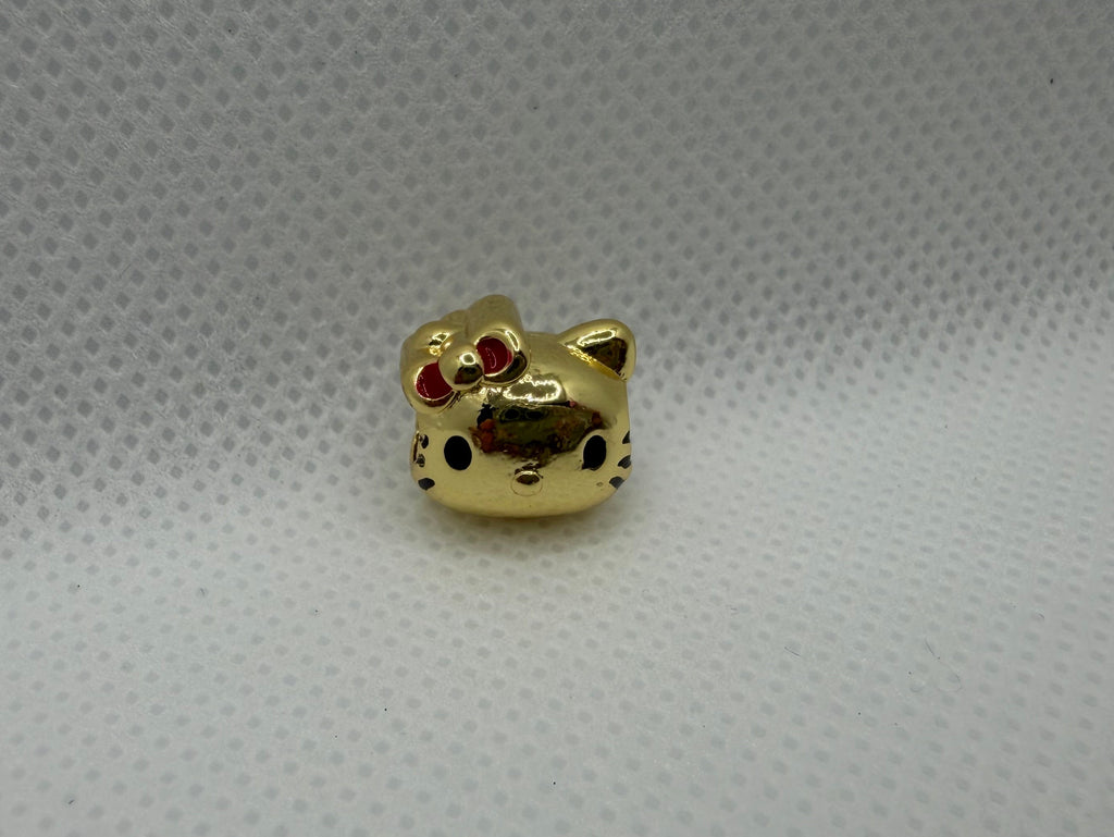 Hello Kitty Gold Charm Separator Bead - Laminated Gold