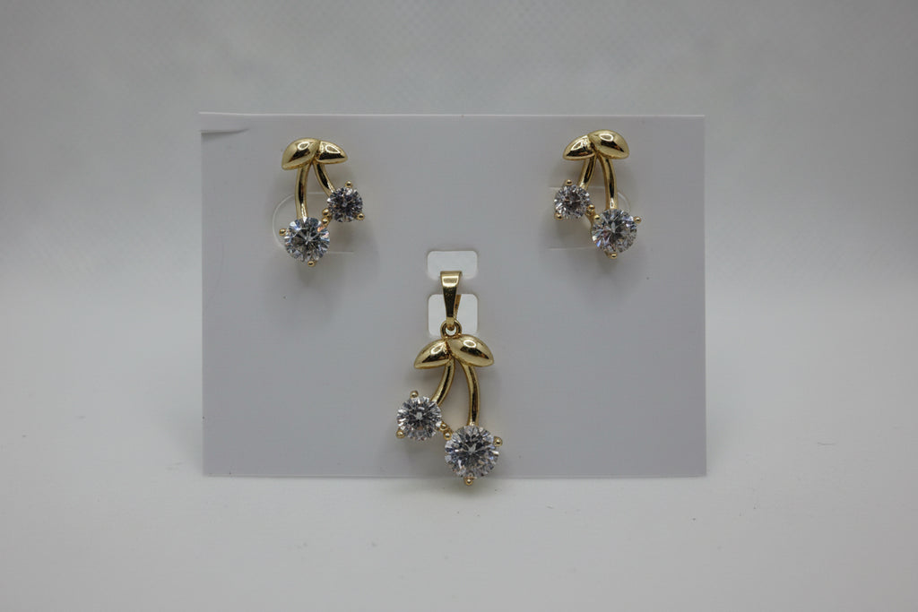 Cherry Blossom Jewelry Set - 4 Pieces
