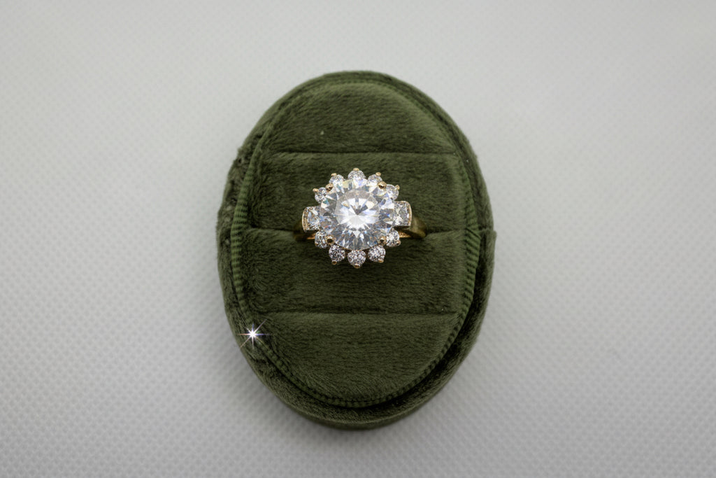 Vintage Halo Engagement Ring