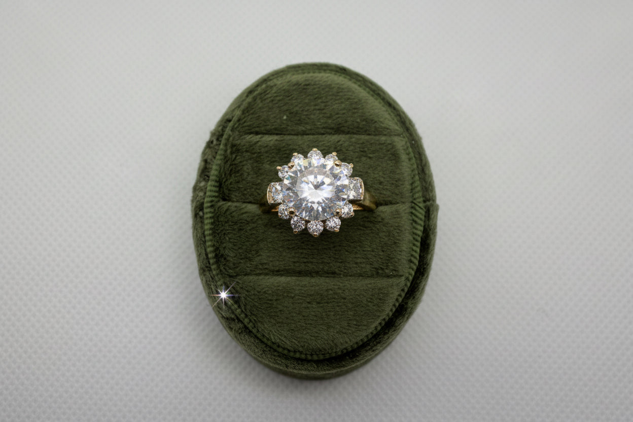 Vintage Halo Engagement Ring