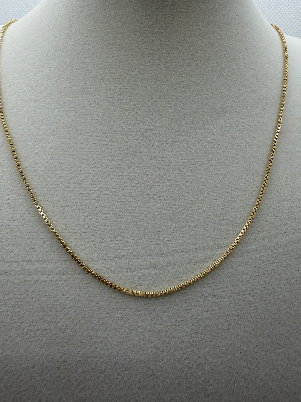Gold Box Chain Necklace