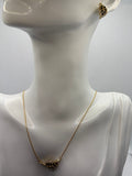 Elegant Leaf Jewelry Set - Necklace, Bracelet, Earrings & Pendant