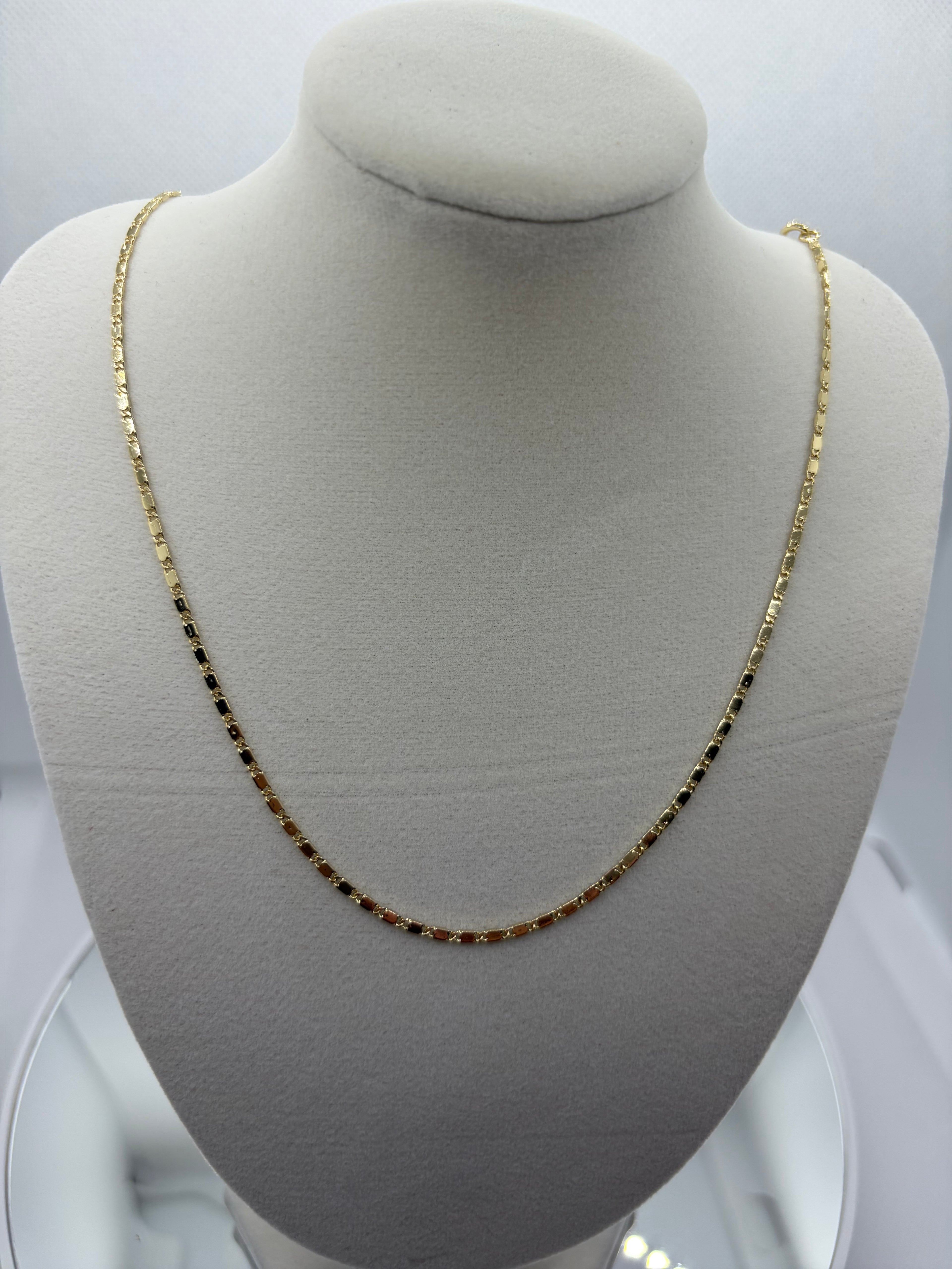 Gold Mirror Link Chain Necklace