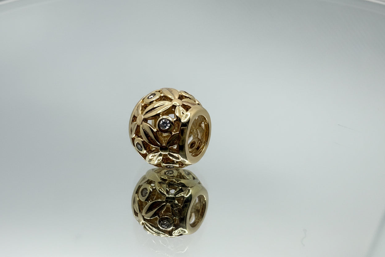 Floral Openwork Separator Bead