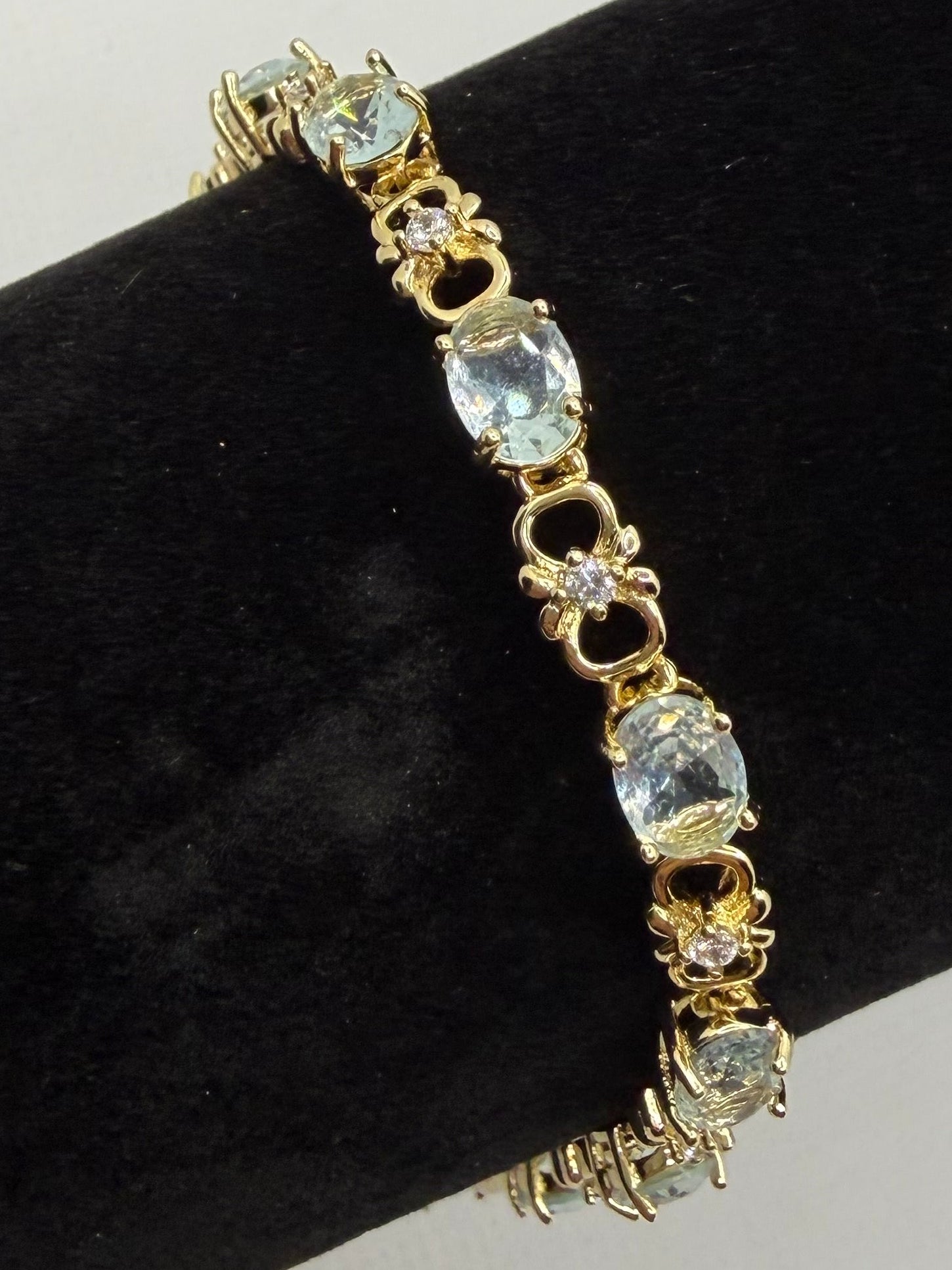 Crystal Oval Link Tennis Bracelet