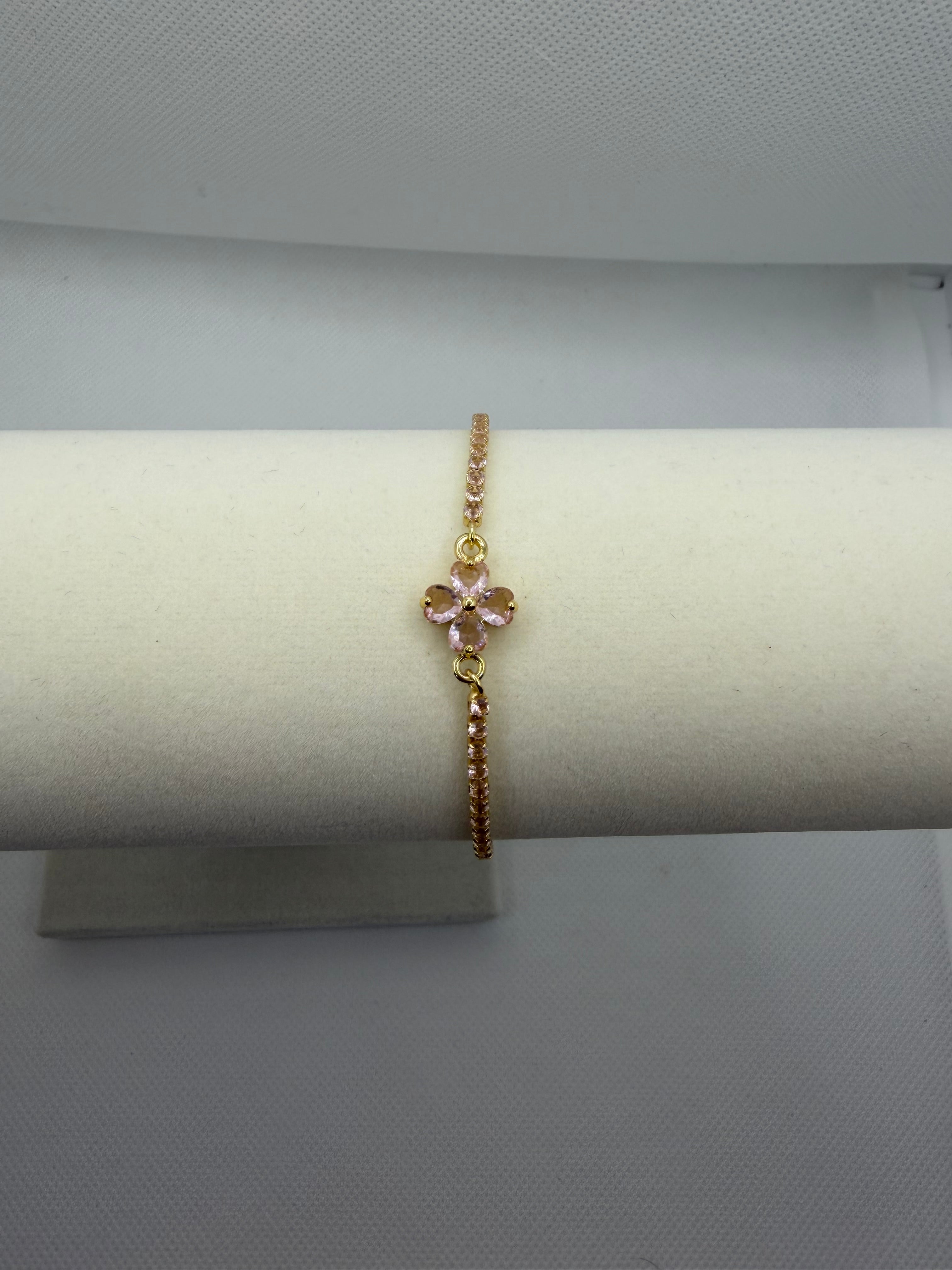 Pink Blossom Tennis Bracelet