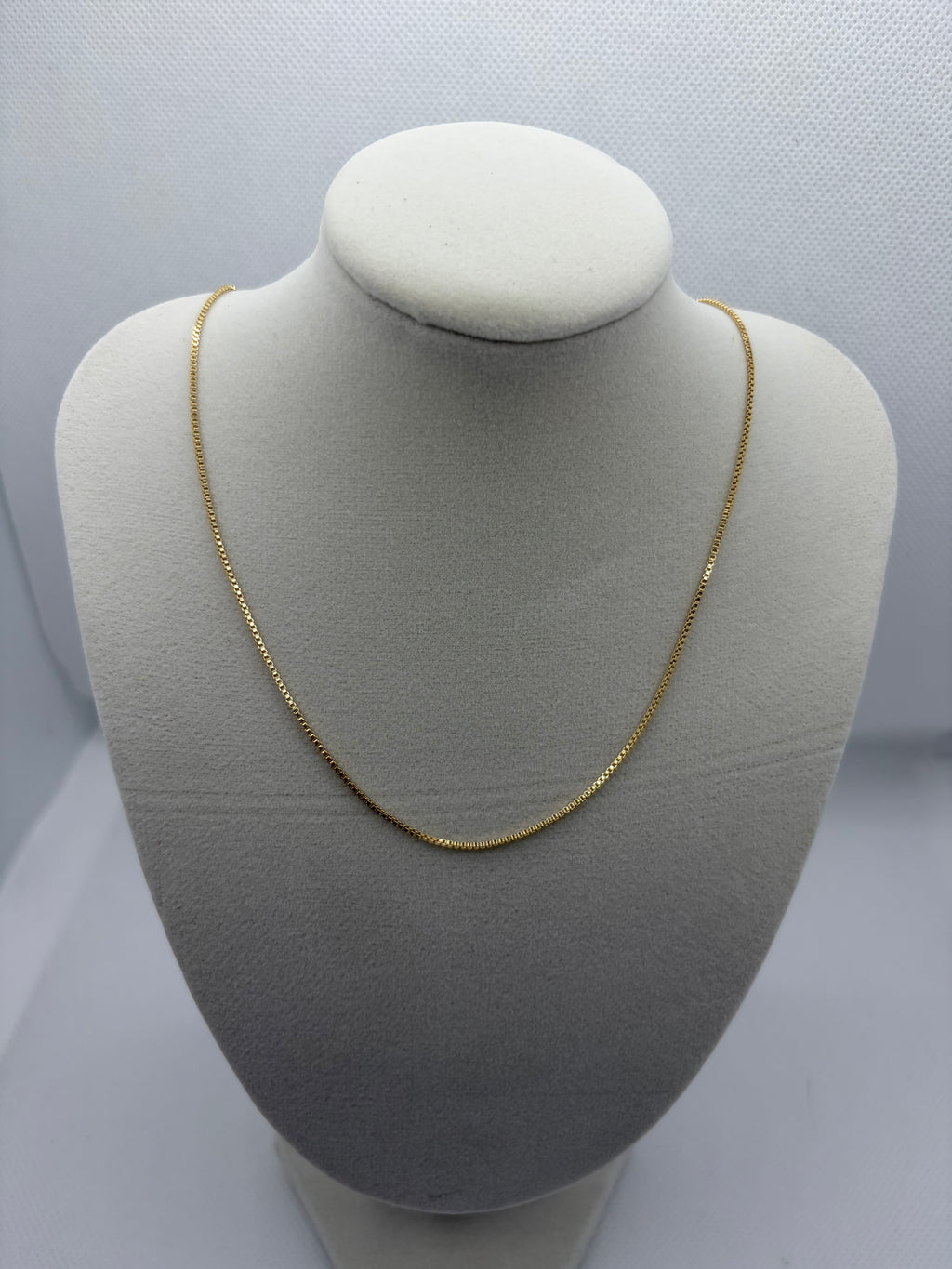 Gold Box Chain Necklace
