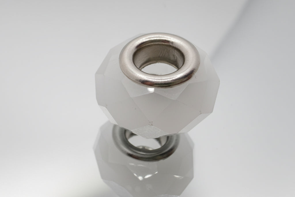 White Glass Charm Separator