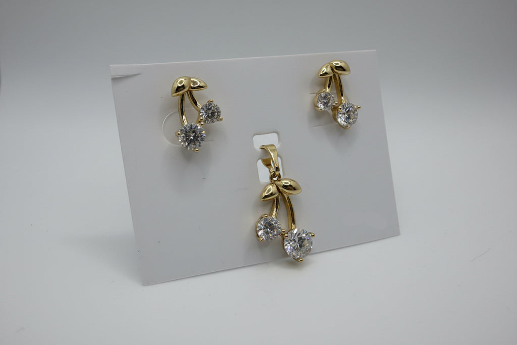 Cherry Blossom Jewelry Set - 4 Pieces