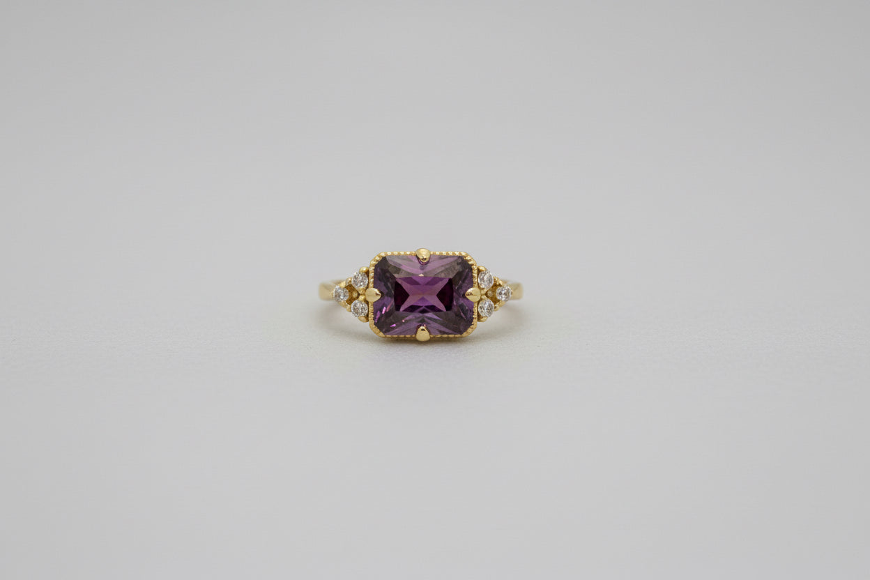 Amethyst Crystal Ring