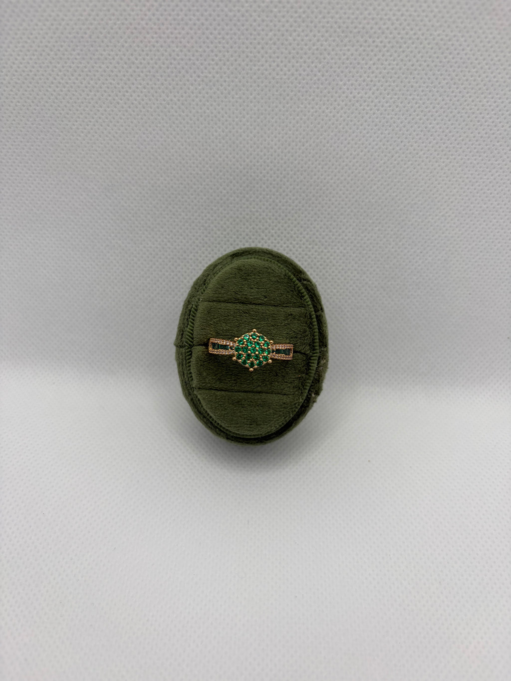 Emerald Cluster Ring