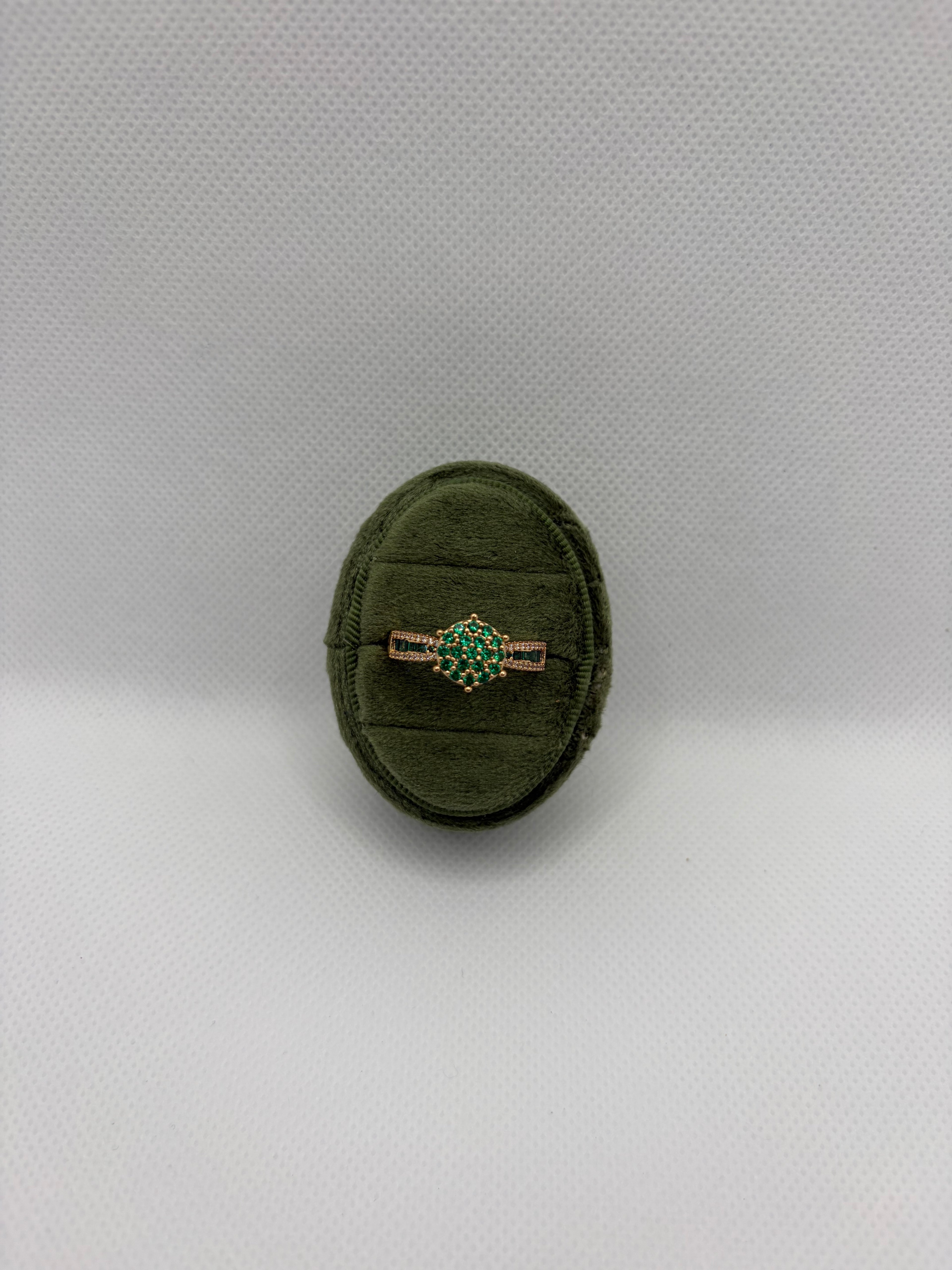 Emerald Cluster Ring