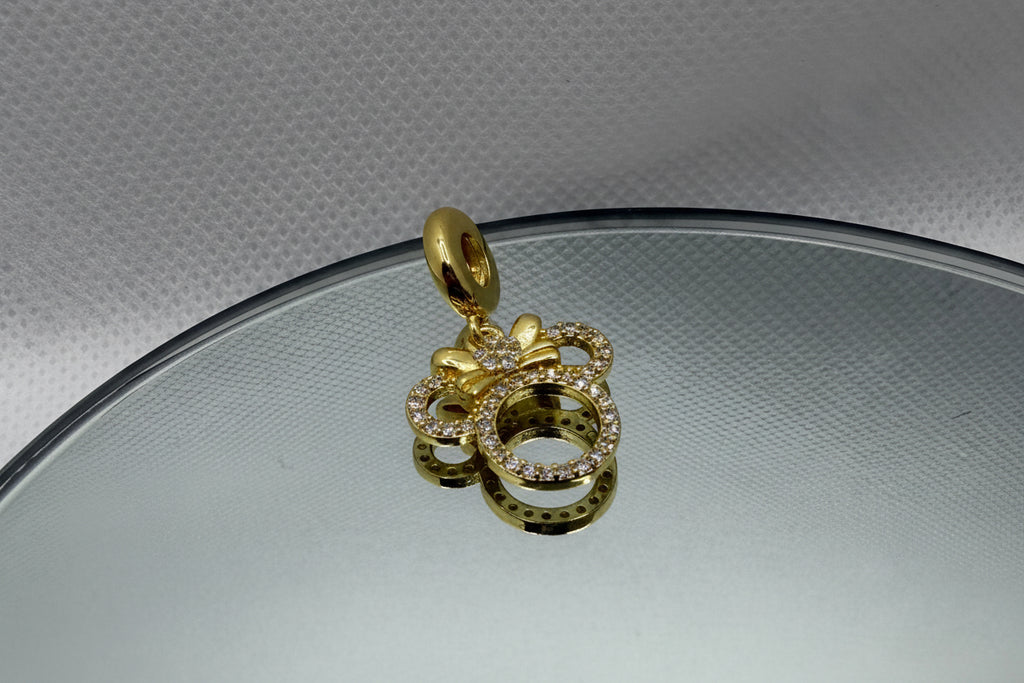 Minnie Mouse Charm - Crystal Bow Design