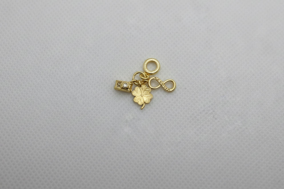 Clover & Camera Charm Set - Gold Clover & Infinity Collection
