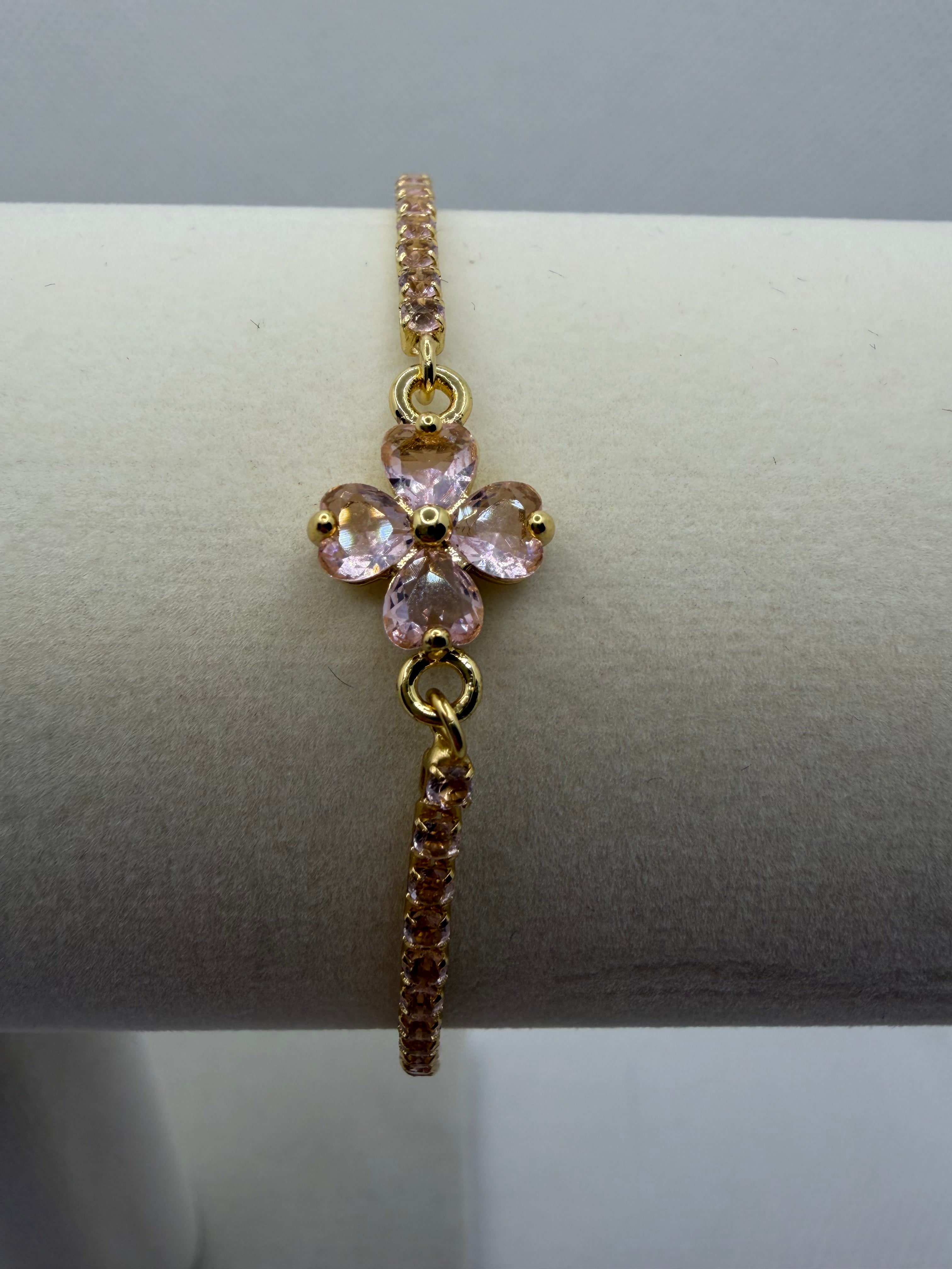 Pink Blossom Tennis Bracelet