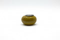 Mustard Yellow Glass Charm Separator Bead - Laminated Gold
