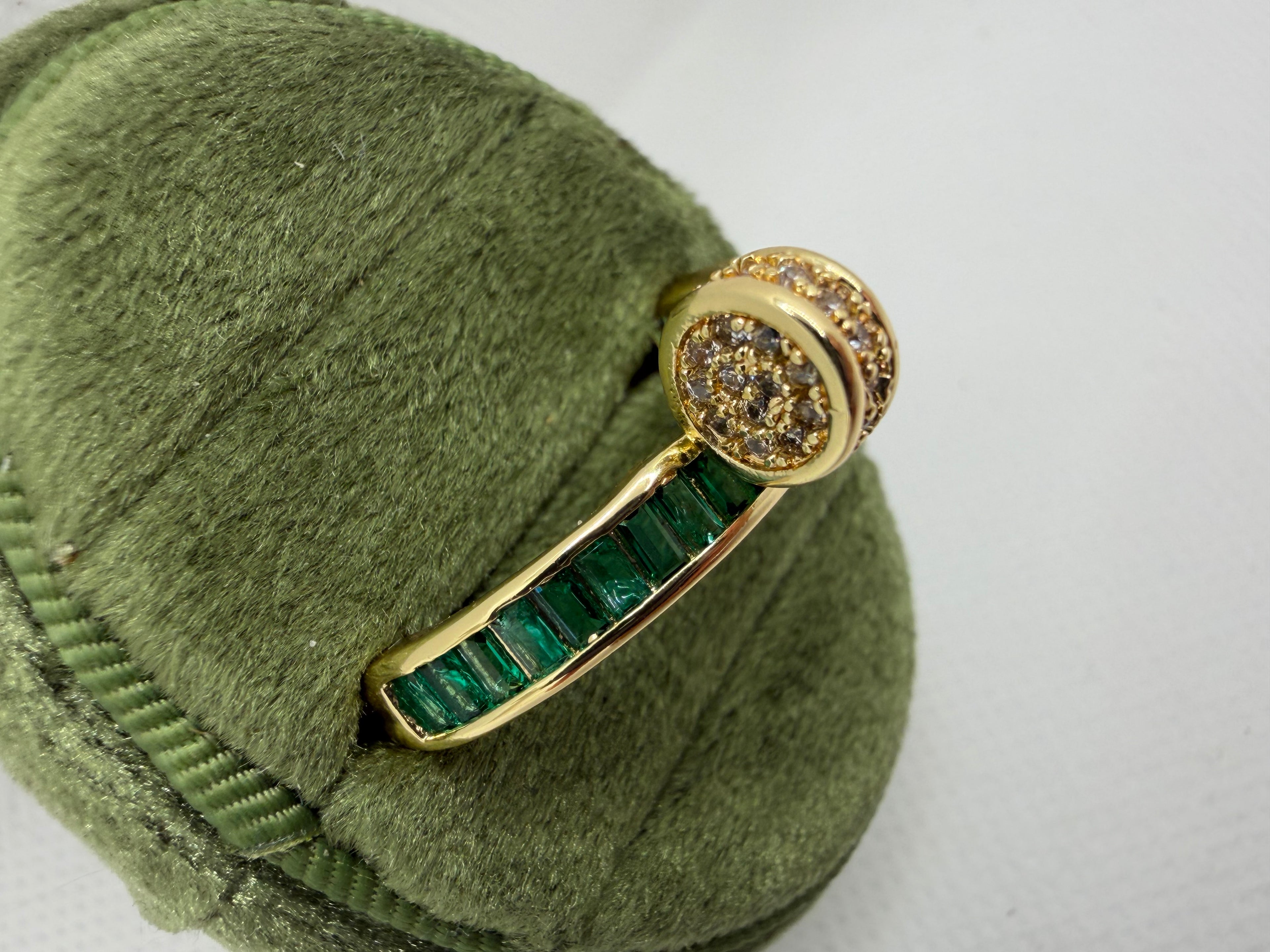Emerald Baguette Bypass Ring