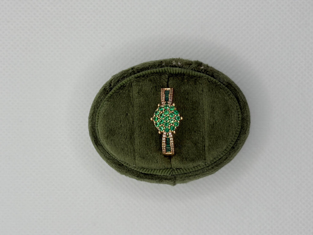 Emerald Cluster Ring
