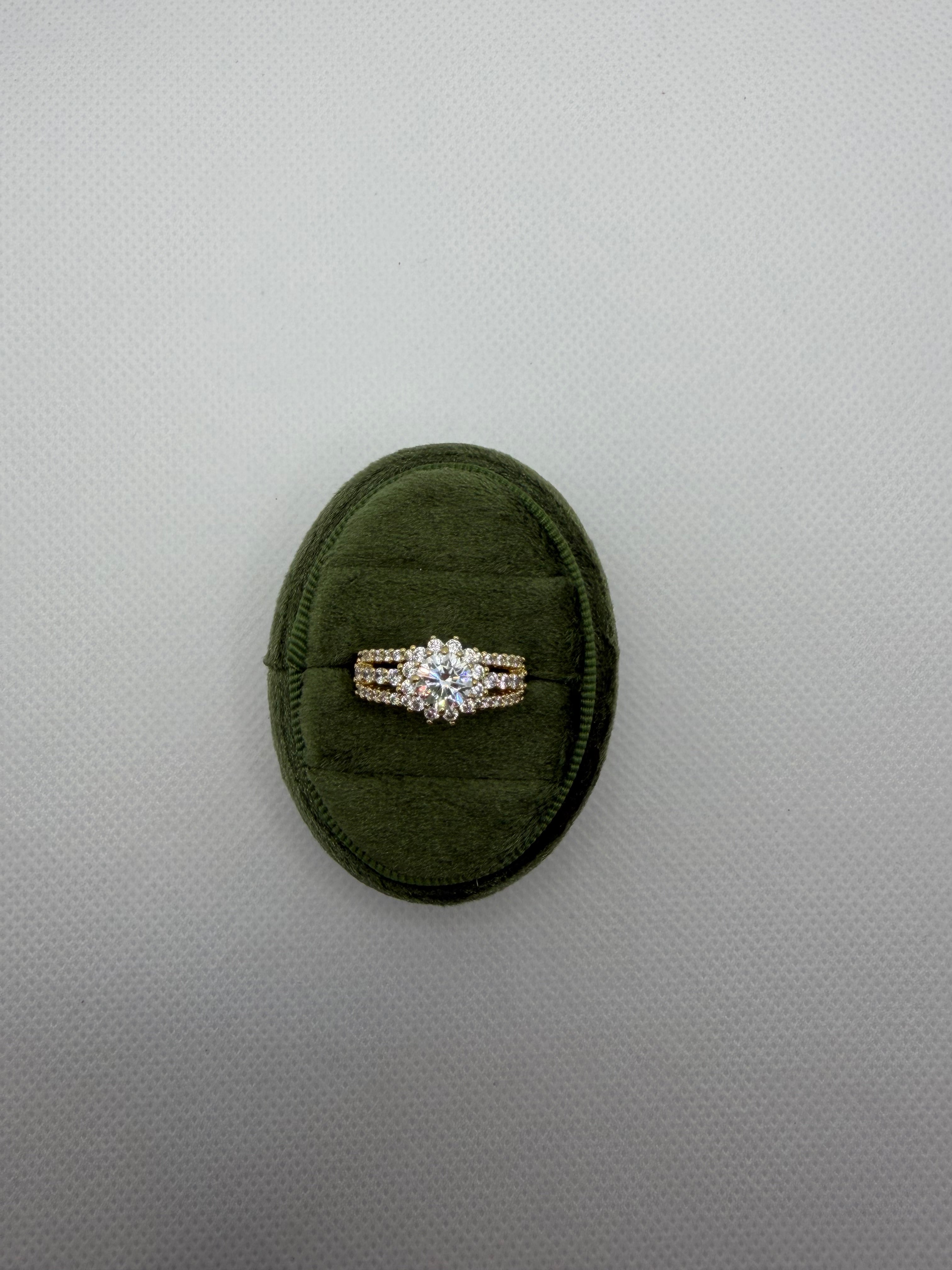 Sunflower Halo Engagement Ring