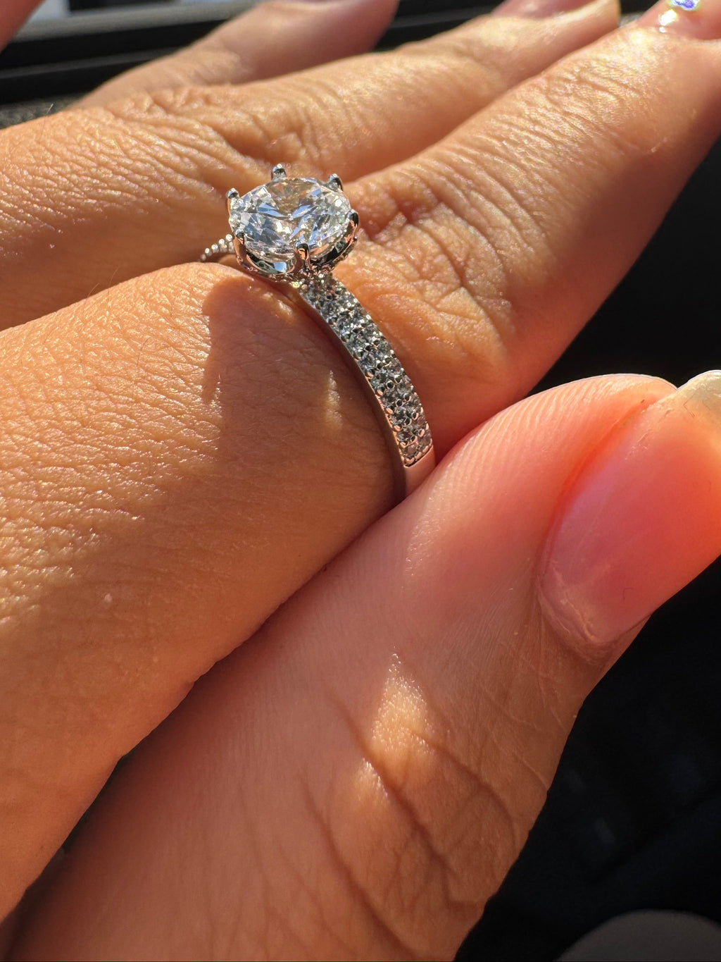 Dazzling Crystal Pavé Silver Ring