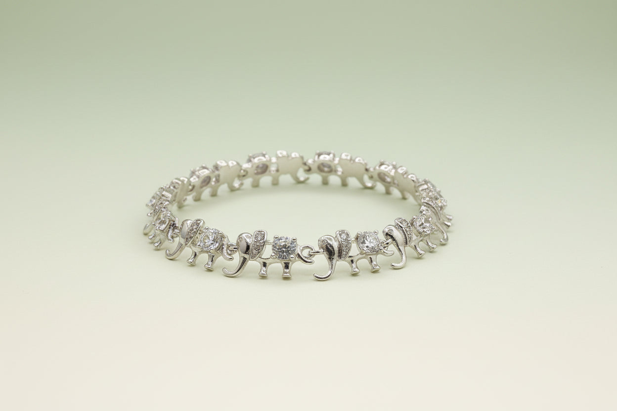 Crystal Elephant Parade Bracelet