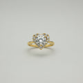 Heart Halo Crystal Ring