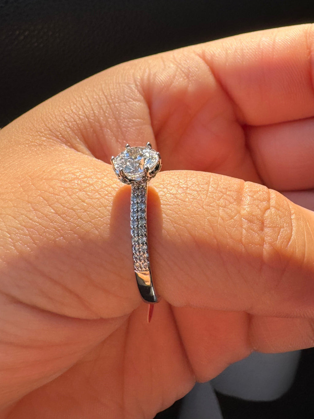 Dazzling Crystal Pavé Silver Ring