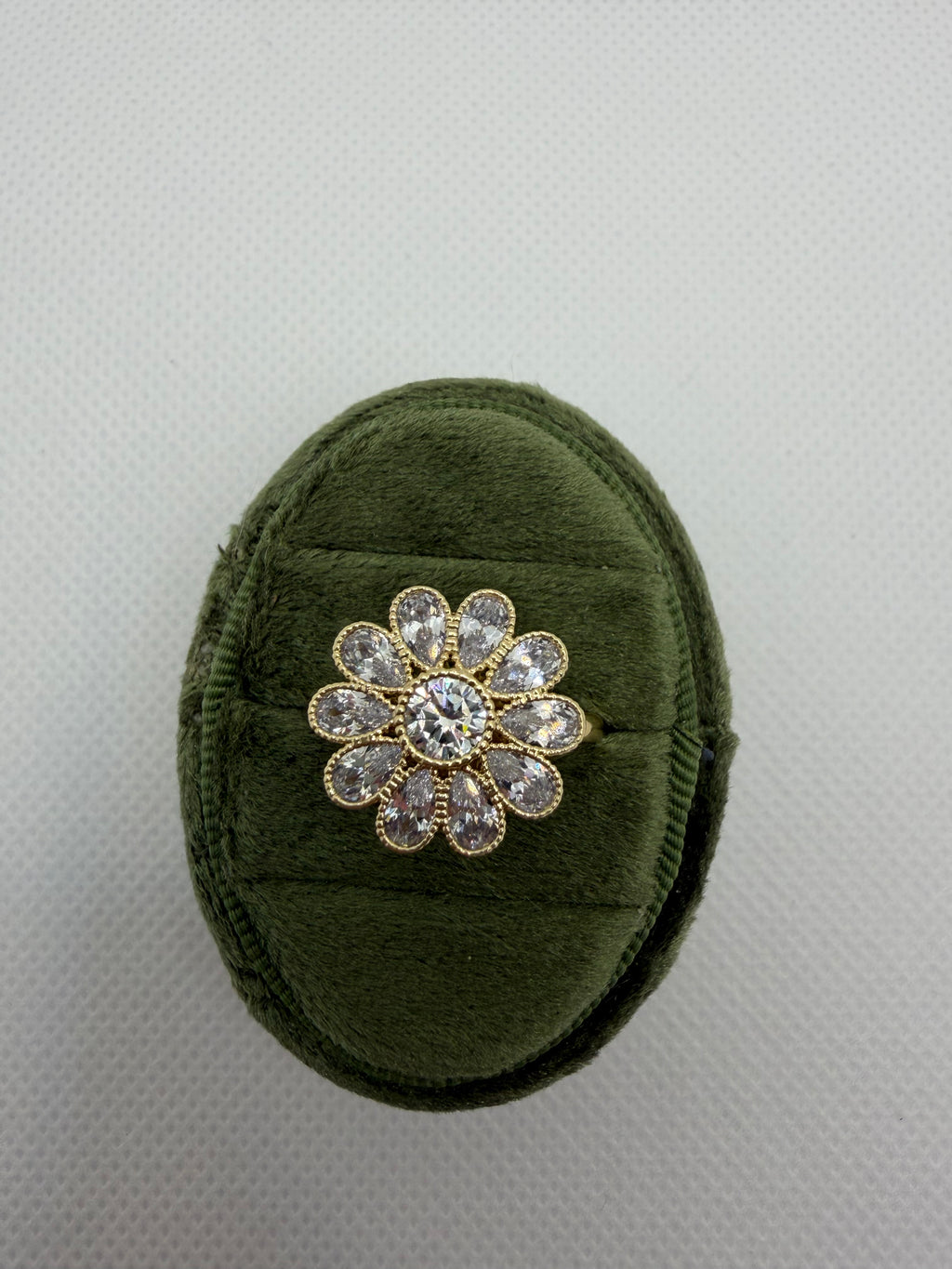 Flower Diamond Ring - Sparkling Daisy Design