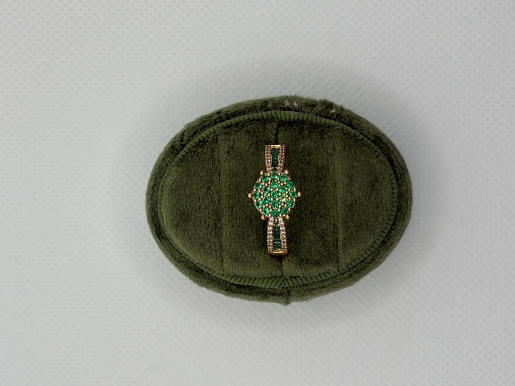 Emerald Cluster Ring