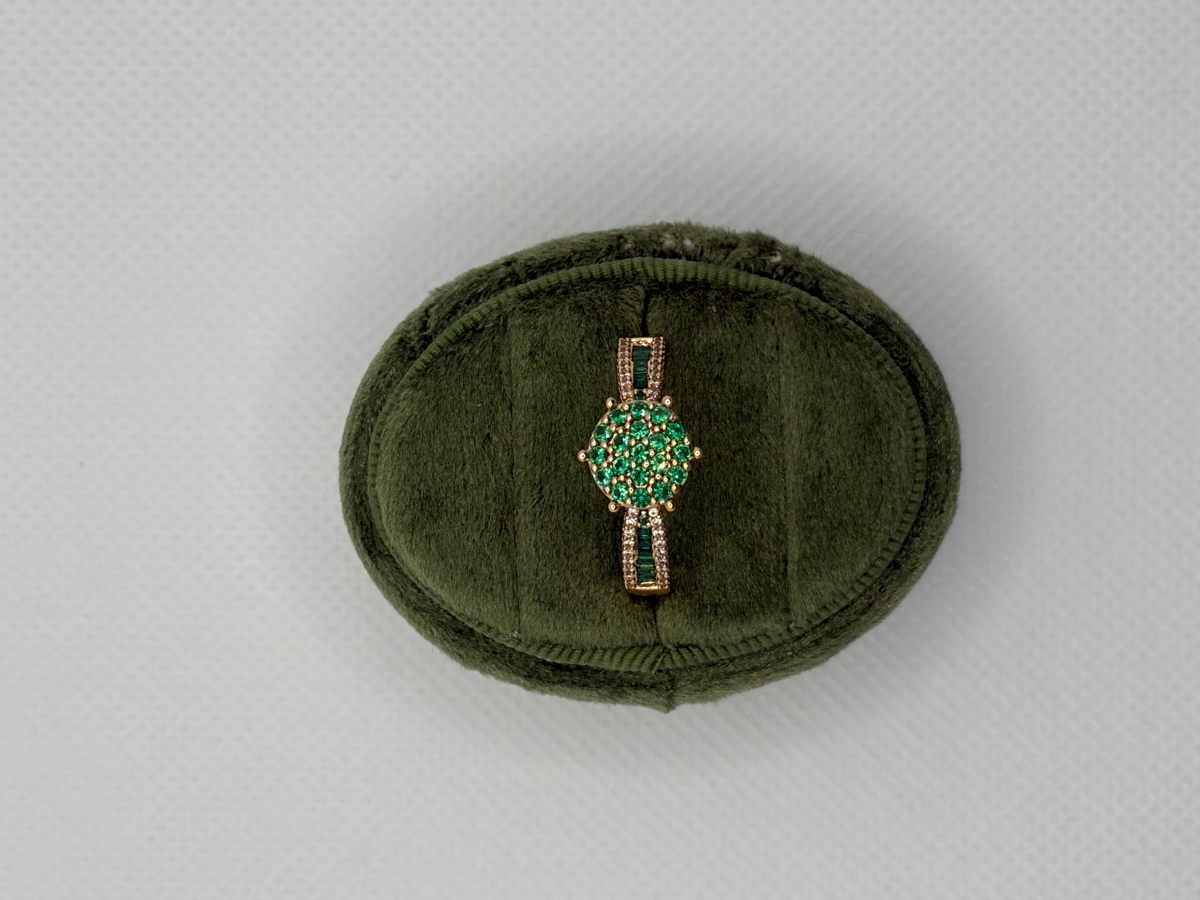 Emerald Cluster Ring